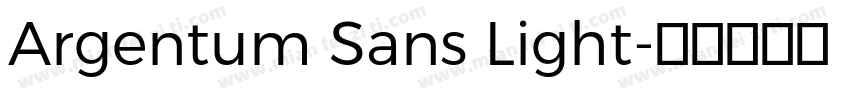 Argentum Sans Light字体转换
